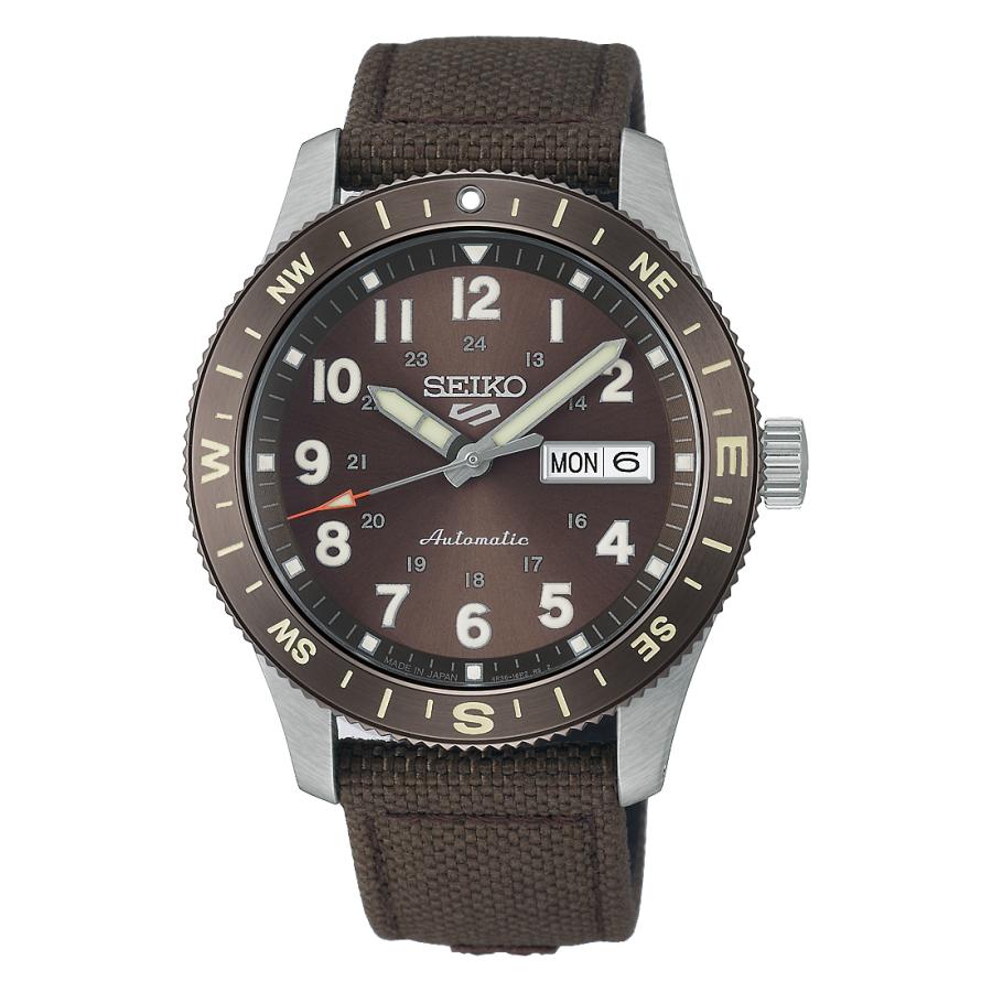 SEIKO 5 SPORTS HDB009J セイコー ファイブ運動競技 Field series 自動小銃一巻き メンズ ウオッチ ナイロン三尺帯 赤銅色文字盤 定め事品
