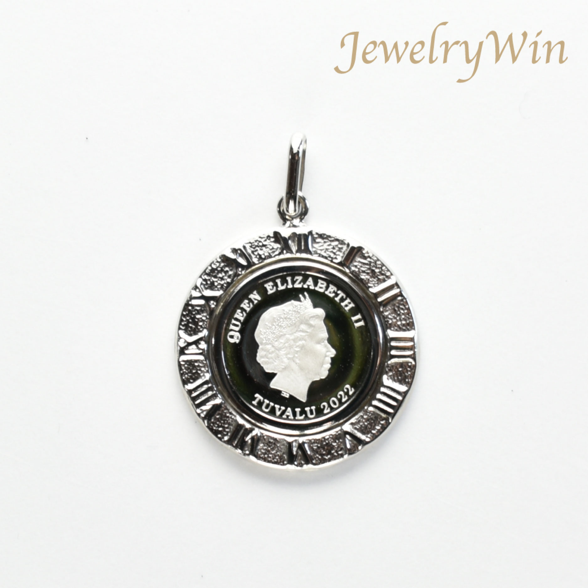 オキドキ【新品・未使用】エリザベス/ツバルホース ペンダントトップ ペンダントトップ K24 ツバルホース コイン エリザベス表 1/25oz K18
