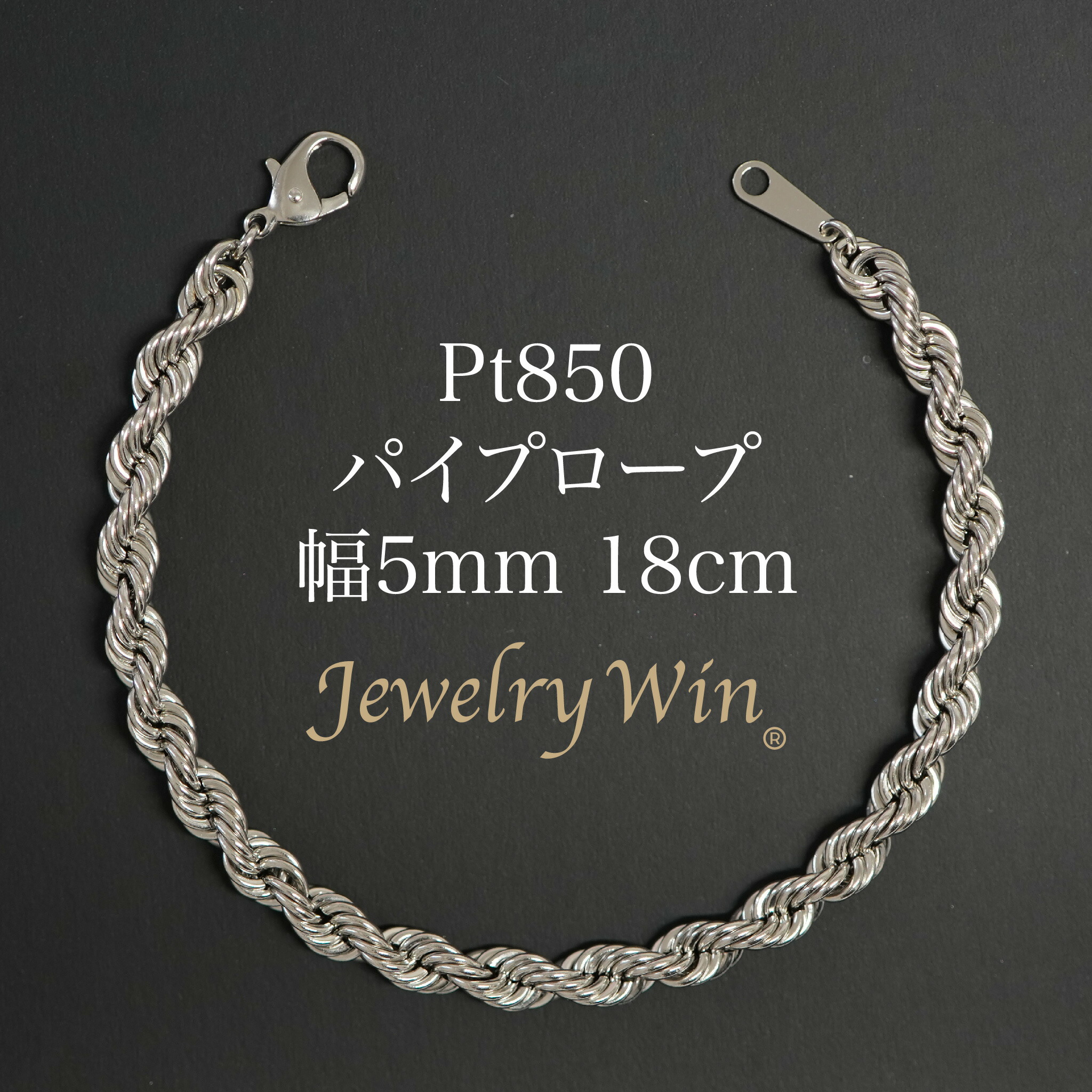 楽天市場】Pt850 パイプロープ チェーン ネックレス Pt850 幅5mm