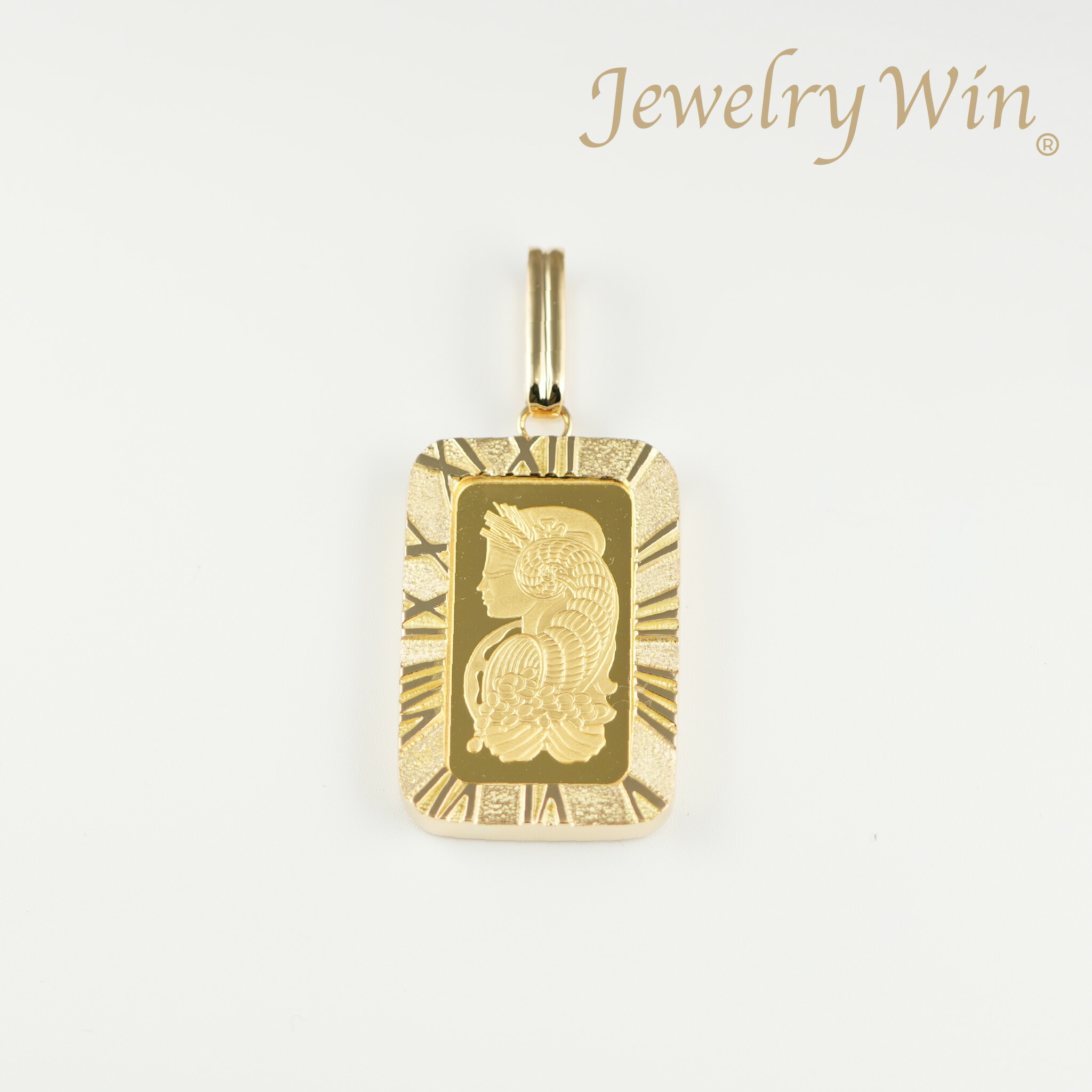 楽天市場】ペンダントトップ K24 フォルトゥナ インゴット 2.5g K18 枠