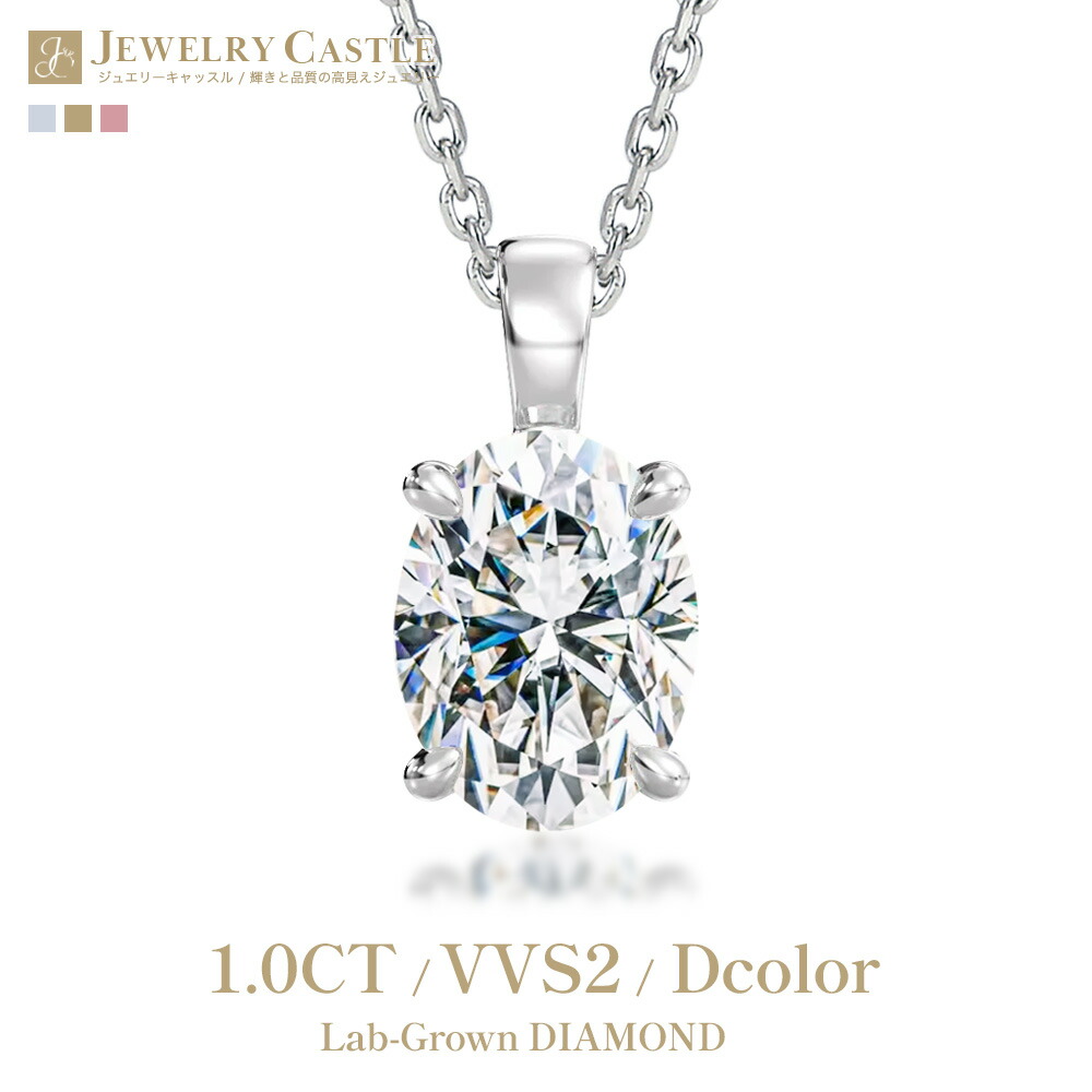 楽天市場】1ct オーバル ダイヤモンド ネックレス 一粒 プラチナ Pt900