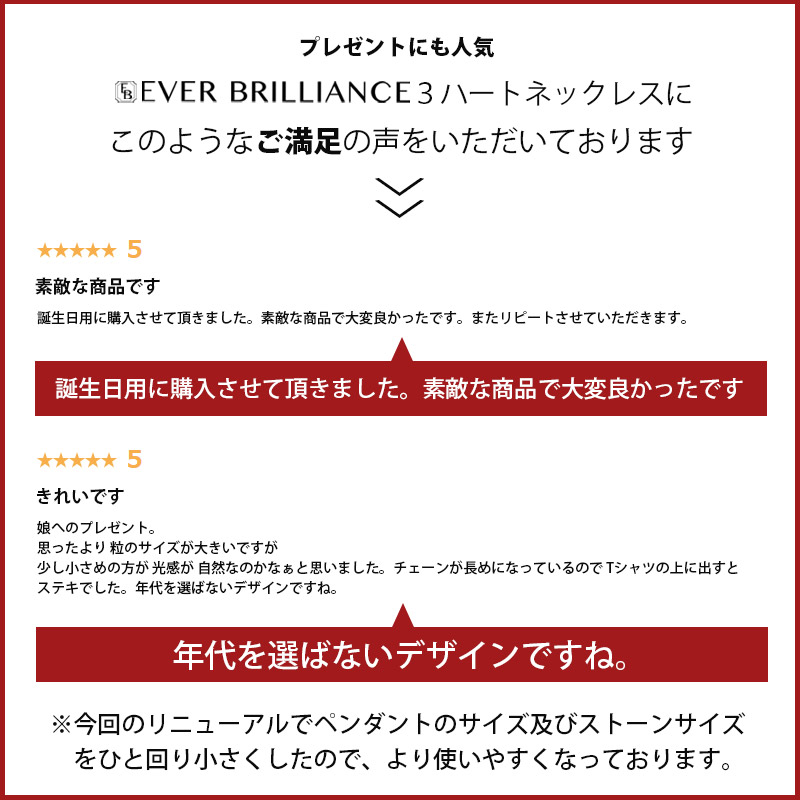 楽天市場 1カラット ハート スリーストーン ネックレス キュービックジルコニア レディース ジルコニア プラチナ 誕生日 プレゼント ジュエリー 女性 40代 金属アレルギー 50代 母 ペンダント プラチナネックレス 結婚記念日 ギフト Jewelrycastle おしゃれ クリスマス