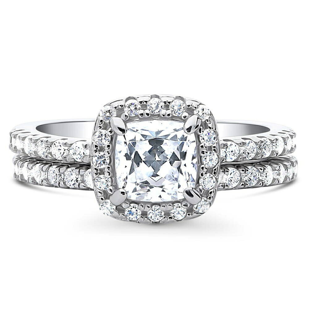 リング 指輪 レディース ダイヤモンド クッションカット 2ct Haloデザイン K18 ゴールド プラチナ仕上げ ジュエリー シンプル 大人 かわいい 20代 30代 40代 50代 普段使い 金属アレルギー対応 母の日 誕生日 プレゼント