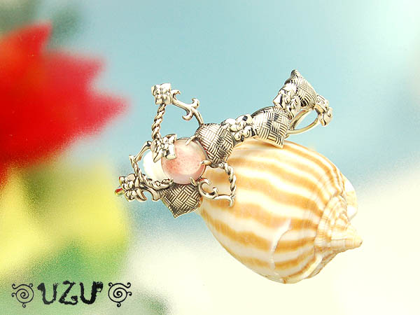BU-0408-Ladies'【UZU】【ブレスレット バングル】【シルバー925】【いぶし仕上げ】【CHQ】