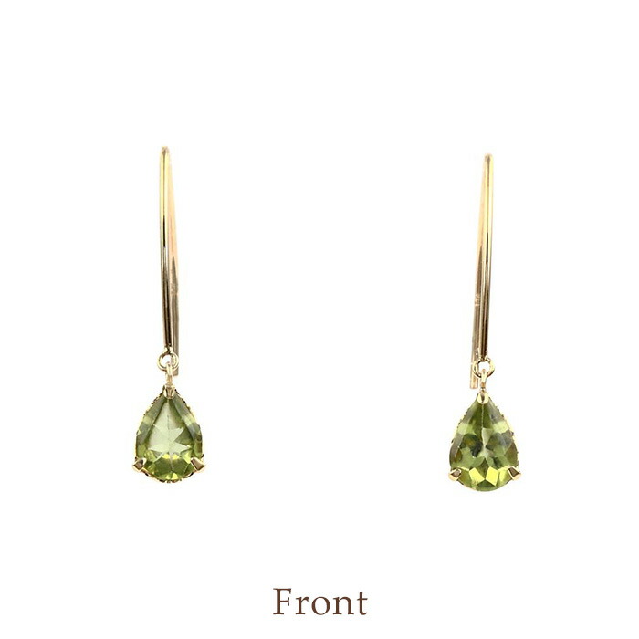 世界的に有名な K18ペリドットピアス8月誕生石人気 シンプル イヤリング ギフト プレゼント 誕生日 記念日k18 イエローゴールド K18ピンクゴールド K18ホワイトゴールド Fucoa Cl