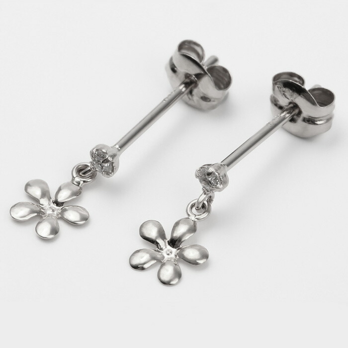 【全品送料無料】プラチナ ダイヤモンド 0.02ct シンプルデザイン スタッドピアス 花型 人気 シンプル イヤリング ギフト プレゼント 誕生日 記念日