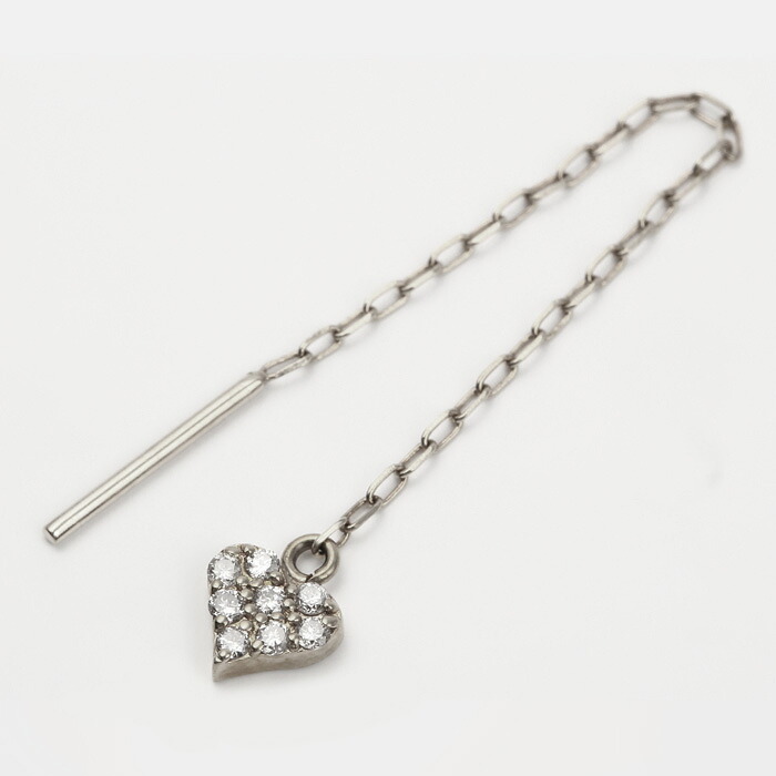 【全品送料無料】プラチナ ダイヤモンド 0.1ct シンプルデザイン チェーンピアス ハート 人気 シンプル イヤリング ギフト プレゼント 誕生日 記念日 54,703円