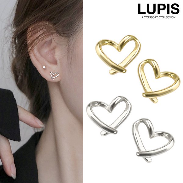 楽天市場】ピアス ワイヤーハート ハート シンプル シルバー925ポスト