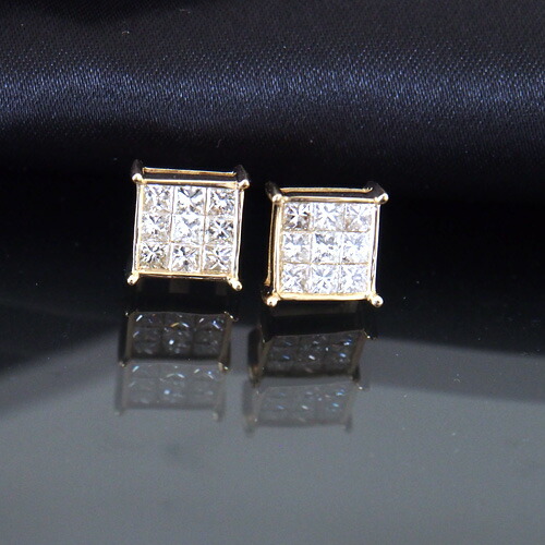 楽天市場】18金 ダイヤモンド フープピアス 豪華 1.0ct(片耳0.5ct 
