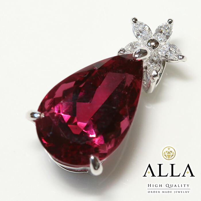 楽天市場】ルベライト 3.86ct ネックレス PT900 PT850 プラチナ