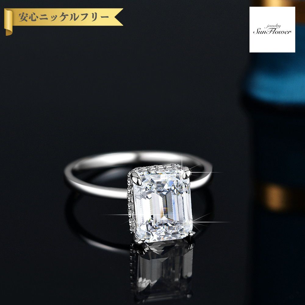 【全品70%OFFクーポン 先着500名 フライング＆スタートダッシュセール】【30日返品保証】 リング レディース モアサナイト ホワイト シルバー925 シルバー 9号 11号 14号 16号 18号 4ct cbjz116