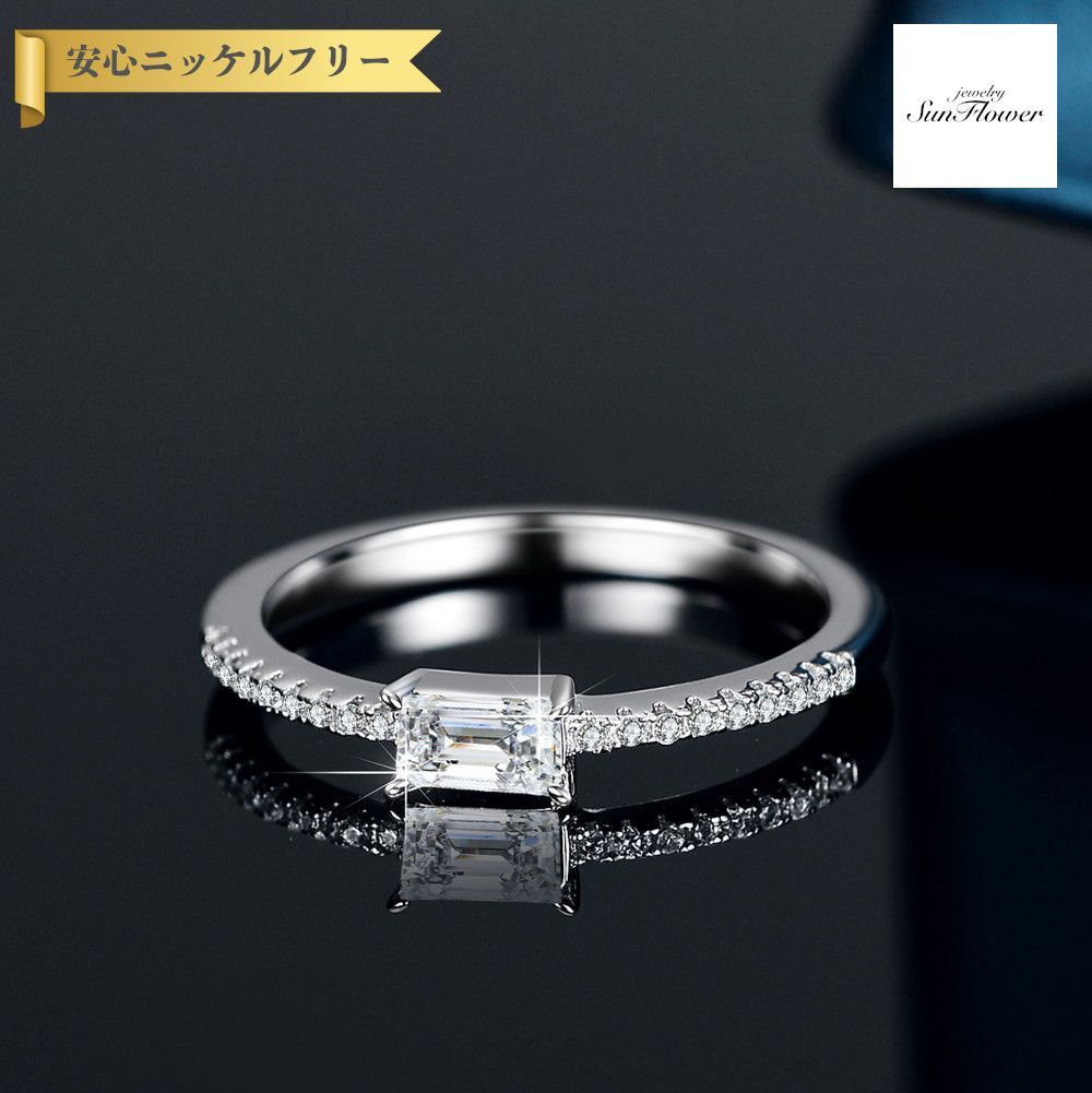 【全品70%OFFクーポン 先着500名 ラストスパート＆アフターセール】【30日返品保証】 リング レディース モアサナイト ホワイト シルバー925 シルバー 7号 9号 11号 14号 16号 18号 0.5ct km187 15,768円