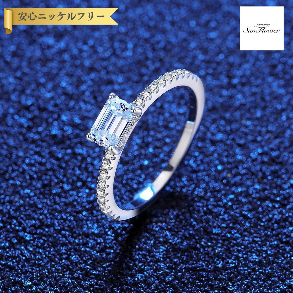 【全品70%OFFクーポン 先着500名 ラストスパート＆アフターセール】【30日返品保証】 リング レディース モアサナイト ホワイト シルバー925 シルバー 11号 14号 16号 0.6ct msr22052413