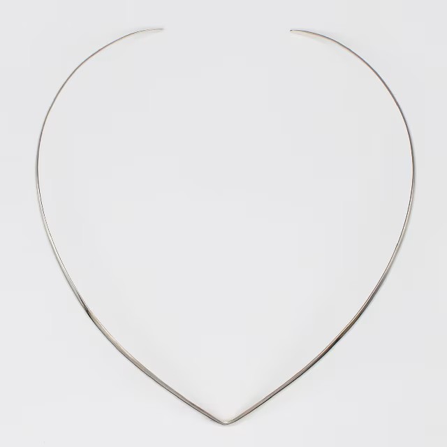 シルバー925 V字チョーカー 14.0&times;11.0cm幅3.0mm厚1.1mm ギフト対応｜Jewel Select