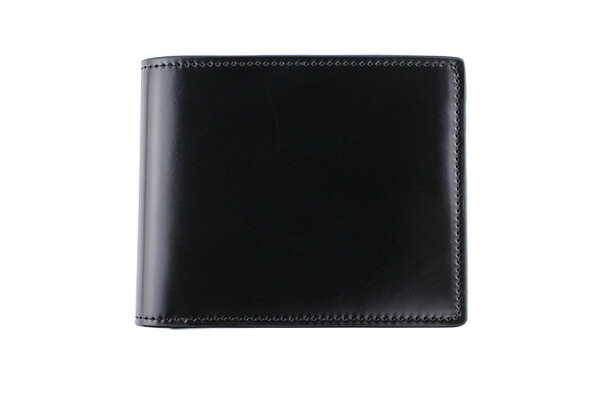 貨物輸送無料 二折紙入れ GREDEER コードバン 馬革(コードバン) GCKC106A-Z 黒いこと 差し上げ物相応う