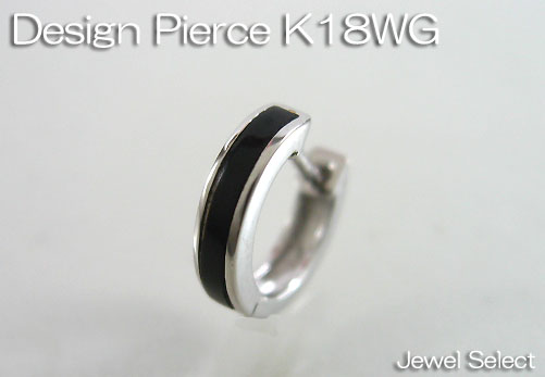 【楽天市場】K18WG ホワイトゴールド オニキス リングピアス片耳用 ギフト対応【あす楽対応_関東】：Jewel Select