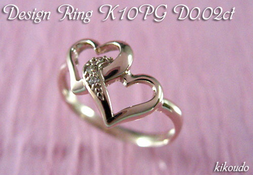 楽天市場】K10WG ホワイトゴールド アメシスト ピンキーリング D0.01ct