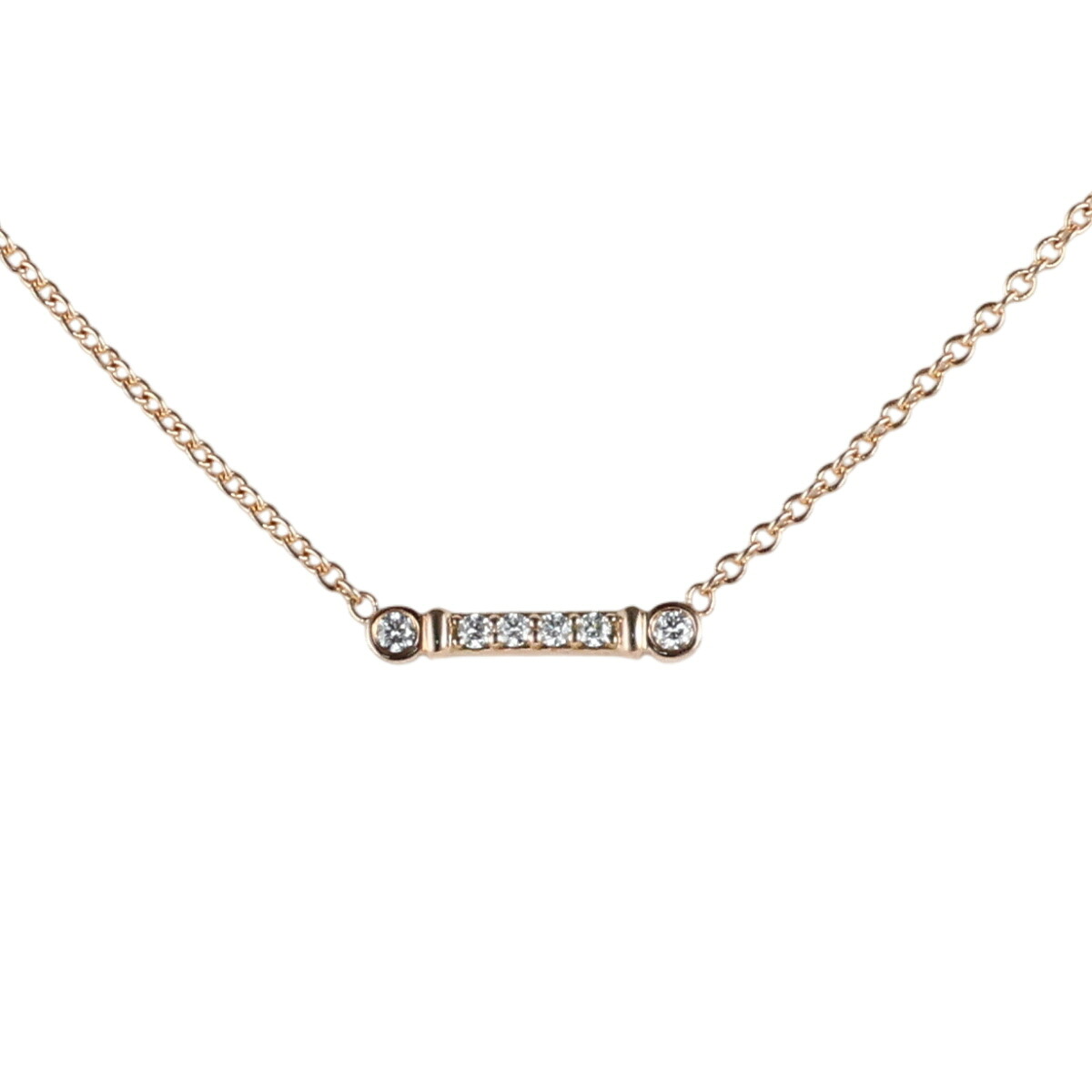 【中古】 ティファニー ダイヤモンド フルール ド リス ステム ネックレス K18PG|Jewel Supply online
