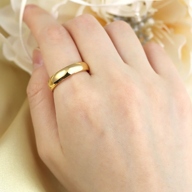 【楽天市場】K24 純金 ゴールド リング 5mm 【6～13号】 指輪 リング 24K 24金 甲丸 ギフト プレゼント 結婚指輪 資産 レディース メンズ ピンキー ユニセックス 結婚指輪