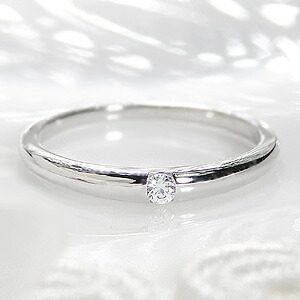 Pt950 【0.03ct】ダイヤモンド ピンキー リング ファッション ジュエリー アクセサリー レディース 指輪 プラチナ ダイヤ 一粒 ひと粒 華奢 お守り ダイア ４月誕生石 送料無料 品質保証書付 ギフト プレゼント 小指 シンプル 彼女用 妻用 クリスマス 母の日