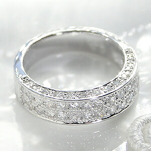 pt950【1.00ct】豪華ダイヤモンド パヴェ リング Hカラークラス・SIクラス 指輪 プラチナ 1カラット エタニティ エタニティリング ダイア ダイアモンド 品質保証書 刻印無料 ゴージャス 1ct プレゼント 彼女用 妻用 クリスマス 母の日