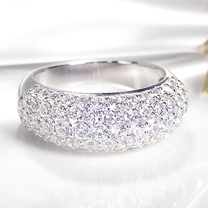 楽天市場】【3.0ct】Hカラー SIクラス ダイヤモンド パヴェ リング指輪 