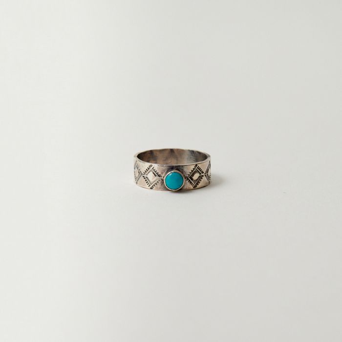 【貨物輸送無料】 Indian Jewelry 北米インディアン宝飾品 ターコイズリング TURQUOISE-RING メンズ 付属品 輪っか F しろがね色