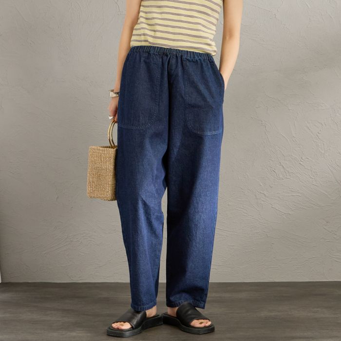 【送料無料】 DANTON ダントン デニムイージーパンツ JD-2540DDM レディース ボトムス S ブルー｜JEANS FACTORY Online Shop