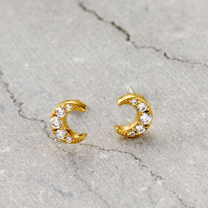 【送料無料】 Baqless バックレス オネストリー ルナゴールドピアス CZ-LU-WH-YG レディース アクセサリー F
