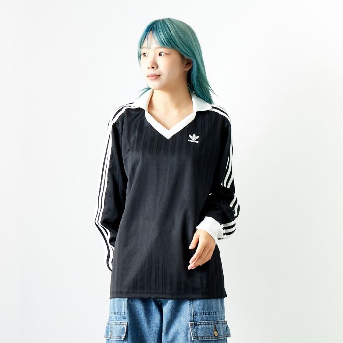 新品★Lサイズ★アディカラー ピケ サッカー長袖Tシャツ★ブラック★IZ4808 アディダス アディカラー ピケ サッカー長袖Tシャツ - ブラック
