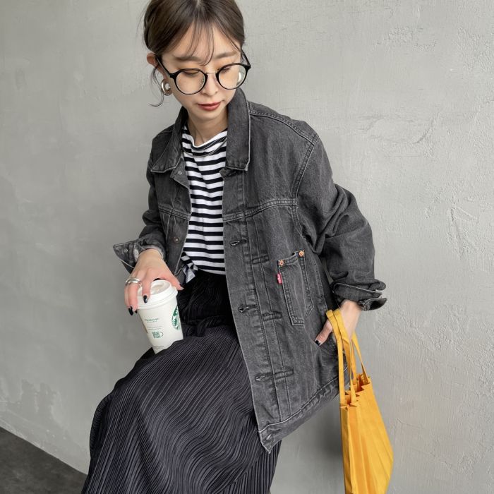 【送料無料】 LEVIS リーバイス TYPE1 トラッカージャケット A3174-00 レディース アウター デニムジャケット S ブラック/ブルー