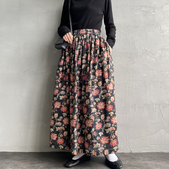 楽天市場】SOIL(ソイル) 40'S ポプリン フラワープリント ギャザー