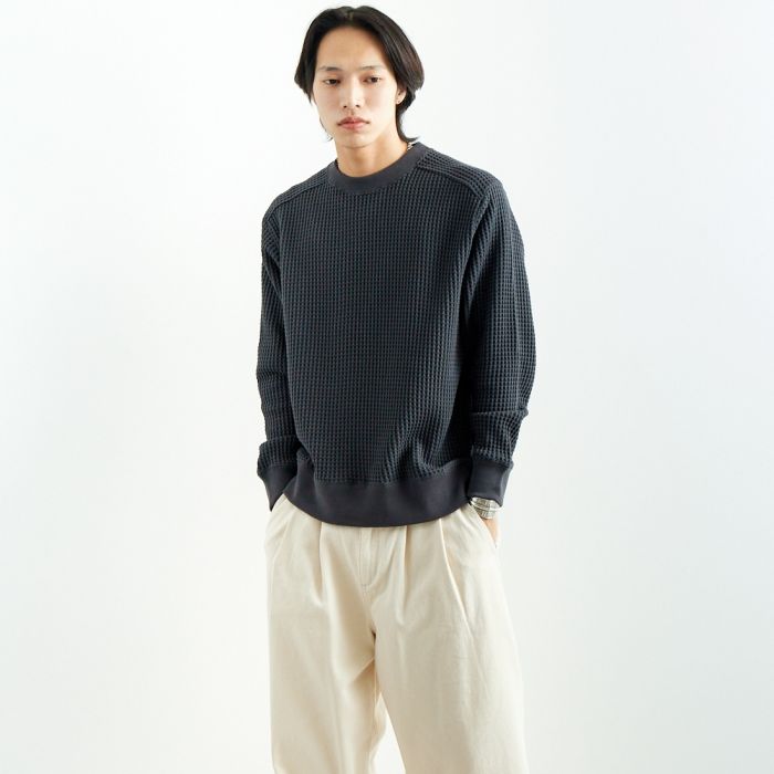 楽天市場】【送料無料】 SLICK スリック ビッグワッフル クルーネック