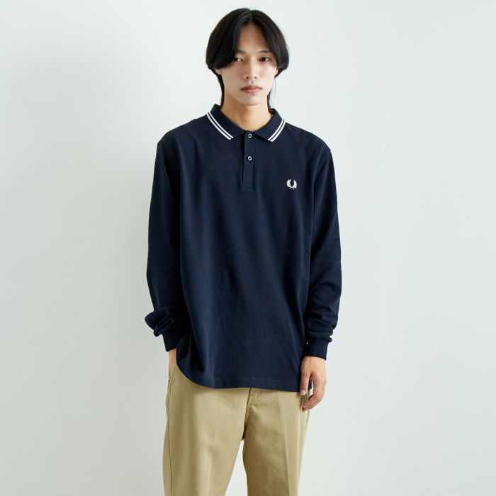 【店内全品貨物輸送無料】 FRED PERRY フレッドペリー ツインティップライン ロングスリーブポロシャツ M3636 メンズ トップス 長袖 2025SS M-XL 全9色