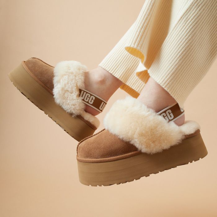 UGG アグ　ファー　サンダル　7サイズ UGG アグ サンダル ファー ファンケット レディース 厚底