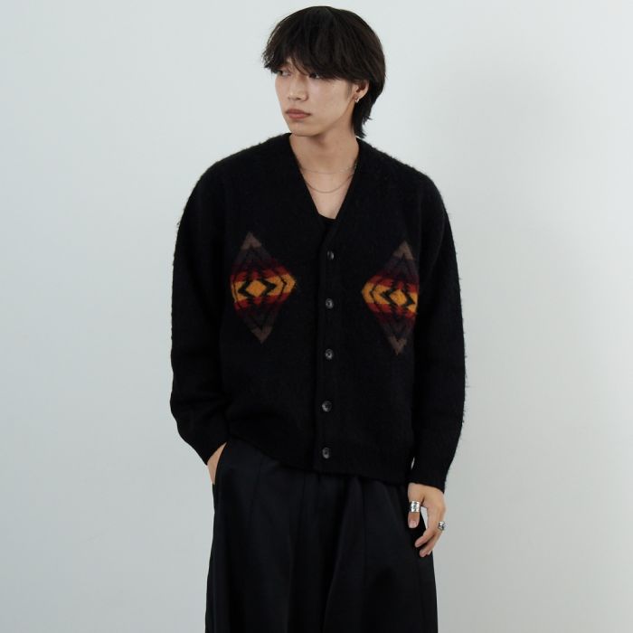 【送料無料】 PENDLETON ペンドルトン シャギーカーディガン 5575-2005 メンズ トップス ニット 長袖 M/L ホワイト/ブラック｜JEANS FACTORY Online Shop
