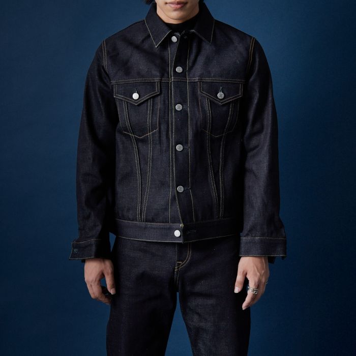 【送料無料】 MOMOTARO JEANS モモタロウ ジーンズ スタンダード デニムジャケット 14.7oz MMGJ0003 メンズ アウター M/L ネイビー|JEANS FACTORY Online Shop