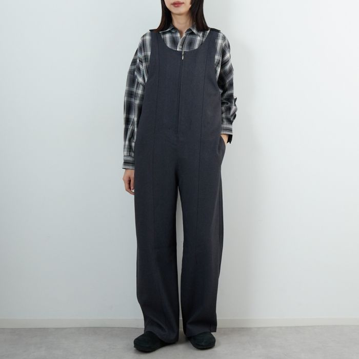 【送料無料】 ANTGAUGE アントゲージ ルーズストレートサロペット C2369 レディース ボトムス F グレー/ブラウン｜JEANS FACTORY Online Shop 8,672円