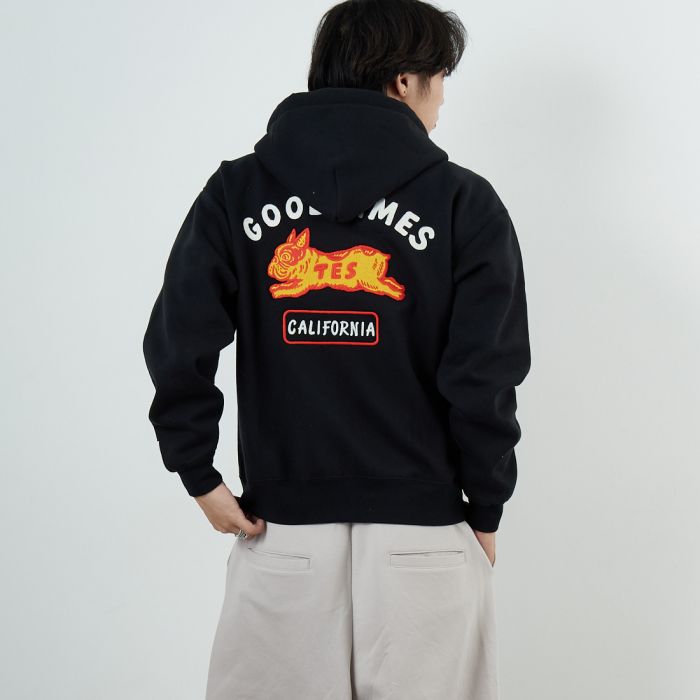 【送料無料】 The Endless Summer エンドレスサマー グッドタイムズ刺繍ビッグスウェットジップパーカー C-25774300 メンズ トップス 長袖 2025AW M/L グレー/ブラック
