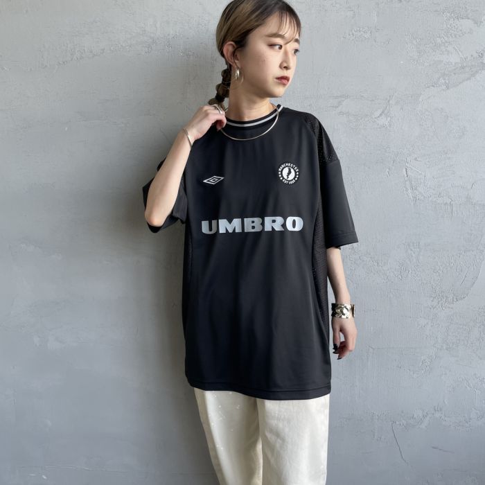 【送料無料】 UMBRO アンブロ 別注 メッシュ切替 ゲームTシャツ KBT101-NK-02-JF レディース トップス 半袖 S ブラック/ホワイト