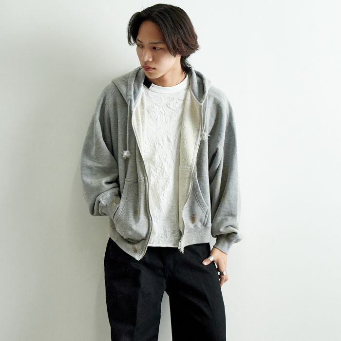 【店内全品貨物輸送無料】 JACKSON MATISSE ジャクソンマティス ジップアップパーカー JM25SS009 メンズ トップス 長袖 M 薄墨色
