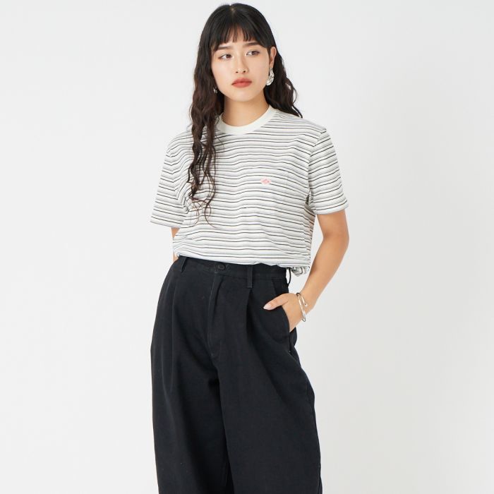 【送料無料】 DANTON ダントン ストライプ ポケットTシャツ DT-C0197TCB レディース トップス 半袖 2026SS XS-M 全3色