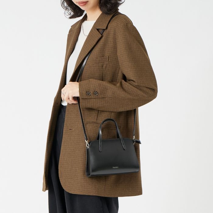 【送料無料】 YAHKI ヤーキ レザークロスボディバッグ YH-810 レディース 鞄 2026AW F ブラック/グレー｜JEANS FACTORY Online Shop