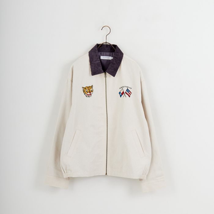 【送料無料】 33Degrees サーティスリーディグリーズ 刺繍ベトジャン TDR-261-002 メンズ アウター 2026SS M/L ブラック/ホワイト
