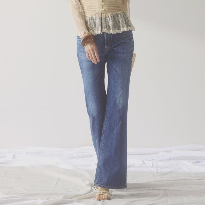 【送料無料】 SOMETHING サムシング LISA NOUVEAU FLARE/フレアデニムパンツ STG11 レディース ボトムス 2025SS XS-XL ネイビー/ブルー