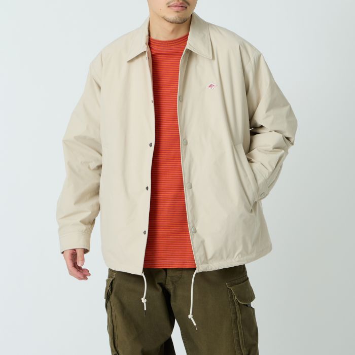 【送料無料】 DANTON ダントン インサレーション コーチジャケット DT-A0640PNT メンズ アウター 2026SS M/L ホワイト/ネイビー