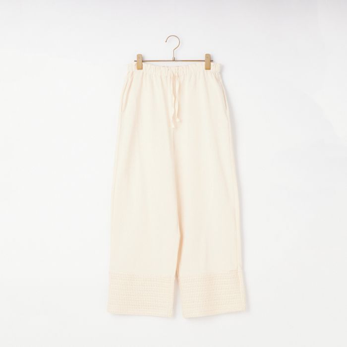 【送料無料】 me. ミードット イージーパンツ ME-23408-WA レディース ボトムス 2026SS F ホワイト/ブラック｜JEANS FACTORY Online Shop