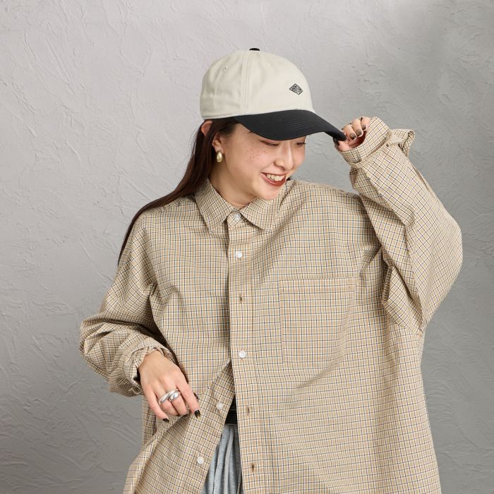 【送料無料】 DANTON ダントン チノクロス ツートーン6パネルキャップ DT-H0228TKC レディース 帽子 2026SS F ブラック/ベージュ