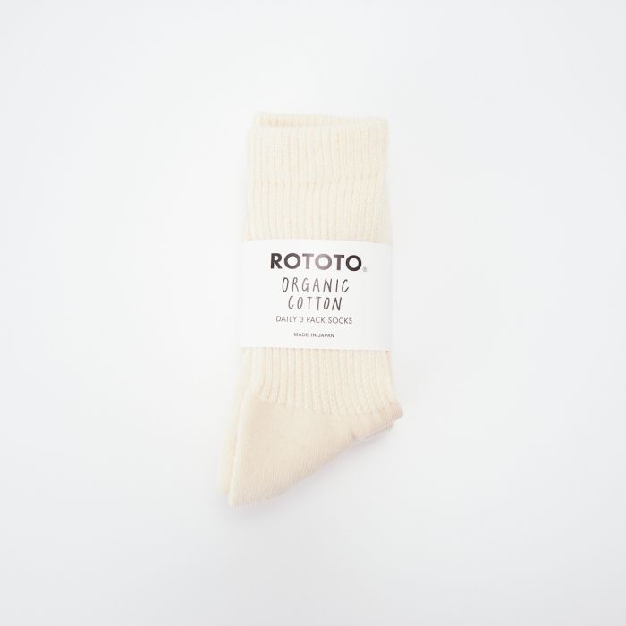 【送料無料】 ROTOTO ロトト オーガニックコットンソックス R1123 レディース 靴下 S ホワイト