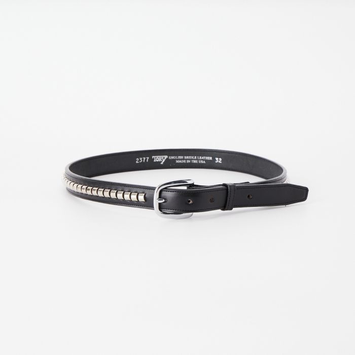 【店内全品貨物輸送無料】 TORY LEATHER トリーなめし革 1inクリンチャーベルト TRL1002377 メンズ ドラッグス 2026SS 32/34 黒いこと